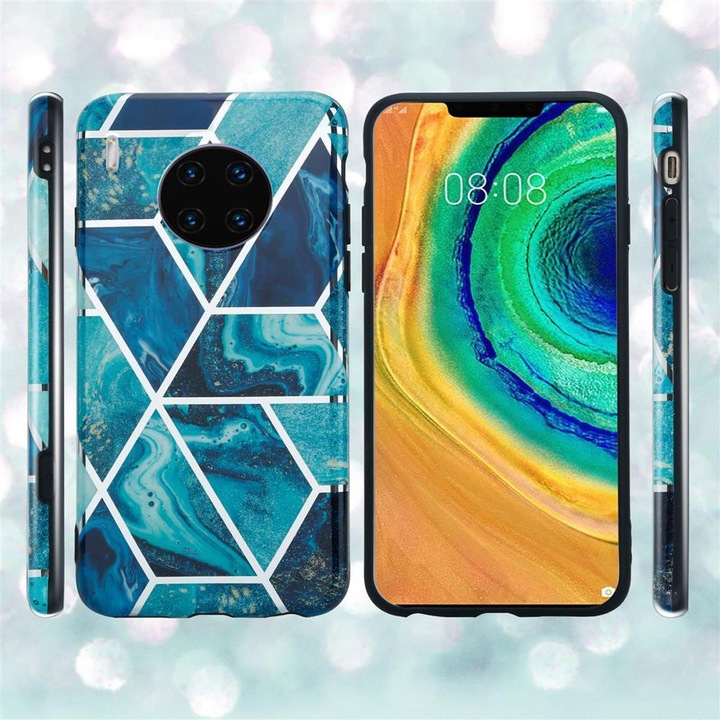 Actual product image Cadorabo IMD TPU Colorful Marble Cover (Mate 30 Pro)