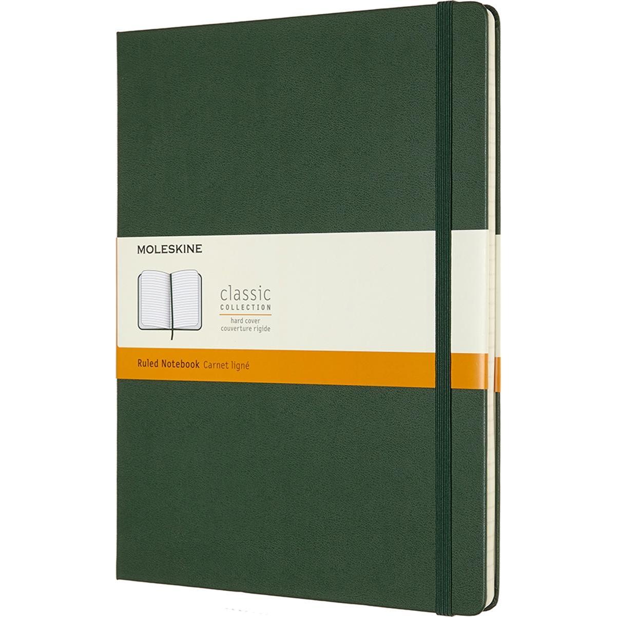 Moleskine, Notitieboekje + schrijfblok, Klassiek (25 x 19 cm, Rijen, Hardcover)