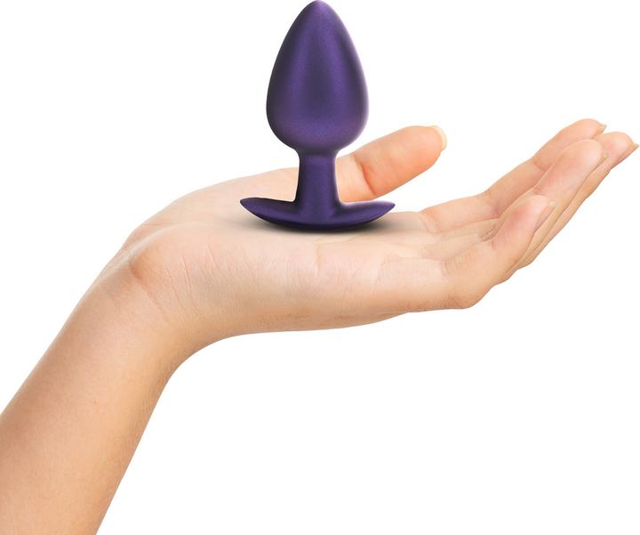 Actual product image Ouch! Smooth Silicone Anal Plug - Large - 3.5 / 8,9 cm - Metallic Purple