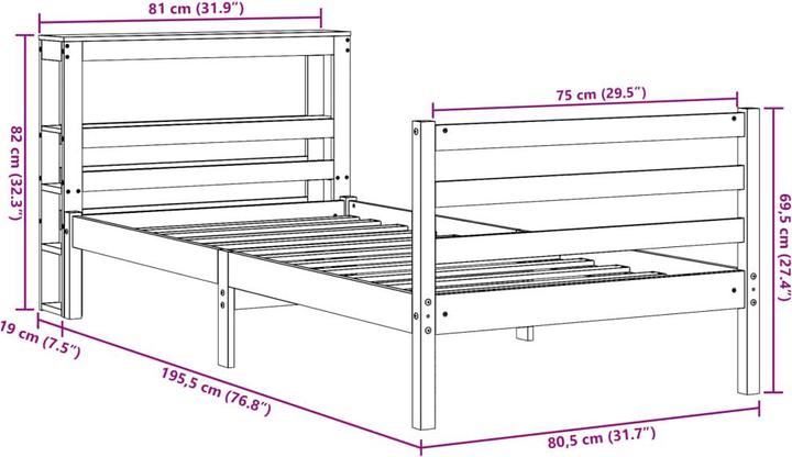 Image du produit vidaXL Bettgestell (150 x 200 cm)