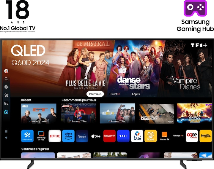 Samsung TV QLED 75" Q60D 2024, 4K, Smart TV (75", Q60D, QLED, 4K)