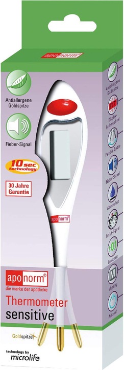 Productafbeelding Aponorm Steekthermometer gevoelig, 1 st. Klinische thermometer