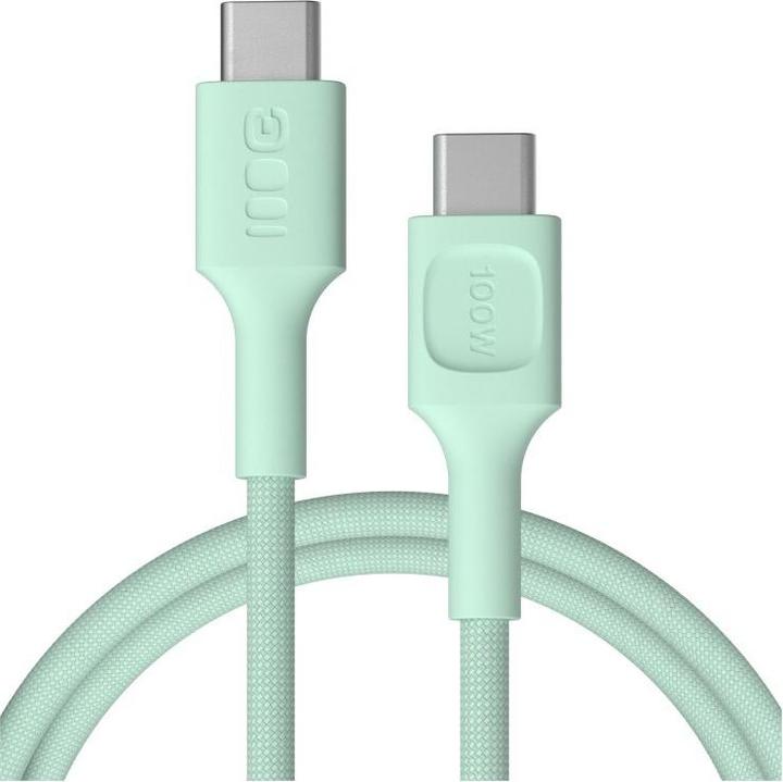 GreenCell USB-C-USB-C Kabel PowerStream 100W Nylon 1,2m Grün (1.20 m, USB 2.0, 100 W)