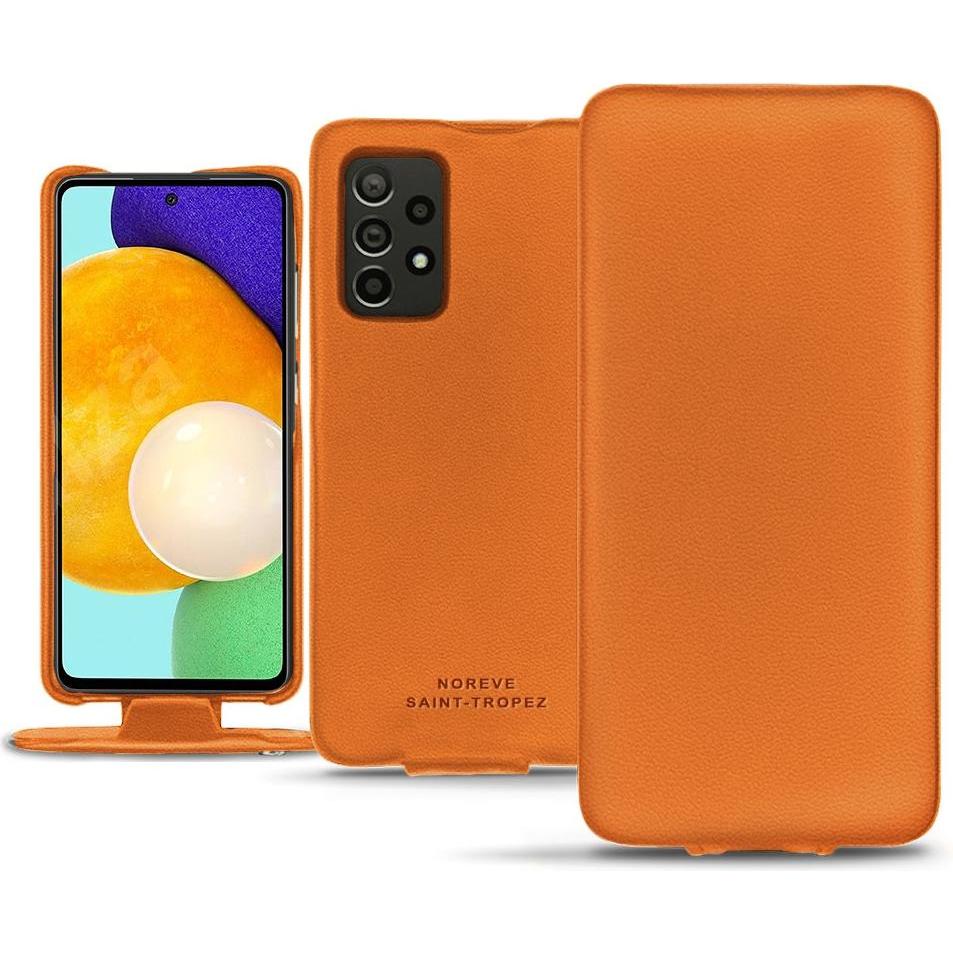 Thumbnail - Noreve Lederschutzhülle vertikal (Samsung Galaxy A52), Smartphone Hülle, Orange