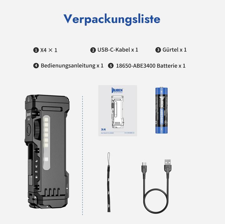 Produktbild Wuben X4 (9.57 cm, 1500 lm)