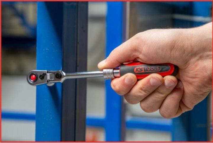 Actual product image KS Tools 1/4" SlimPOWER telescopic joint reversible ratchet (1/4")