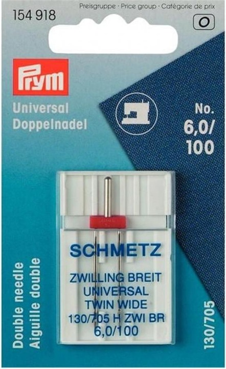 Produktbild Prym Nähmaschinennadel Universal Nr. 100 Doppel, 1 Stück