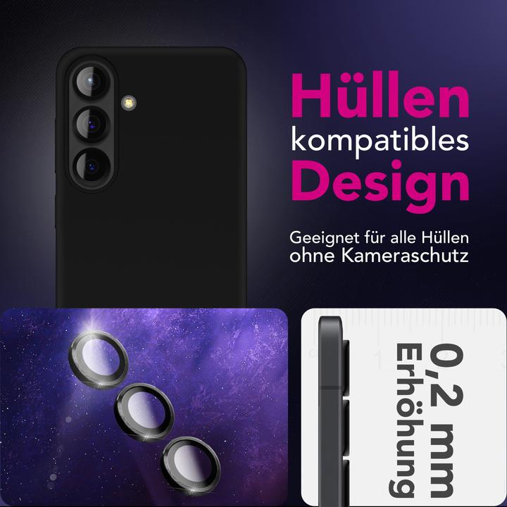 Produktbild Nalia Kameraschutz "Focus.Pro CLX" - Schutz Glas für Kamera Linse Reflexionsfrei - Camera Lens Protector (Samsung Galaxy S25 FE)