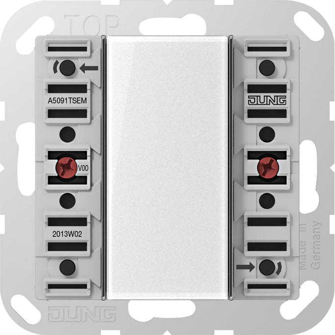 JUNG, Zubehör Schalterprogramm, Tastsensor KNX AS/A UP perlmutt 1f 2pkt A5091TSEM