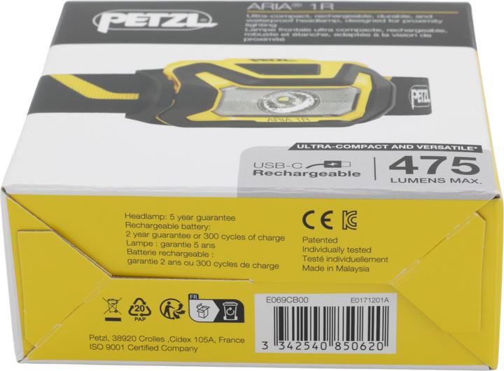 Image du produit Petzl E069CB00 Headlamp ARIA® 1R black/yellow (450 lm)