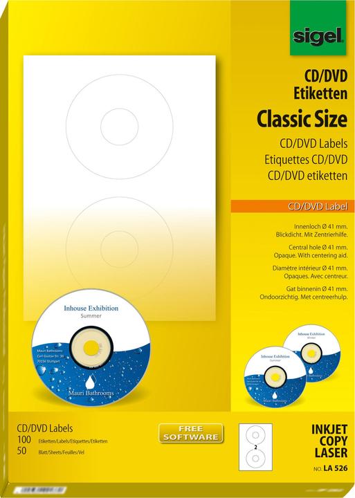Produktbild Sigel CD-/DVD-Etiketten