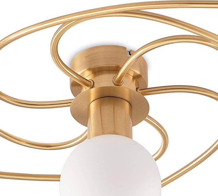 Actual product image Lindby LED ceiling light Ciala, 7fl, brass (3290 lm, E14)