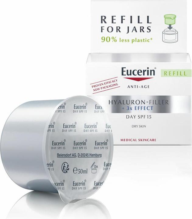 Actual product image Eucerin Hyaluron-Filler + 3x Effect Refill Creme (50 ml, Day cream, SPF 15)