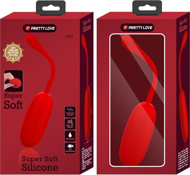 Produktbild Pretty Love Julius Wasserdichtes, Wiederaufladbares Vibrierendes Ei Rot