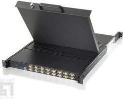 Actual product image LevelOne KVM-8901EN 48.26cm 19inch Widescreen LCD KVM Rack Console DE Keyboard