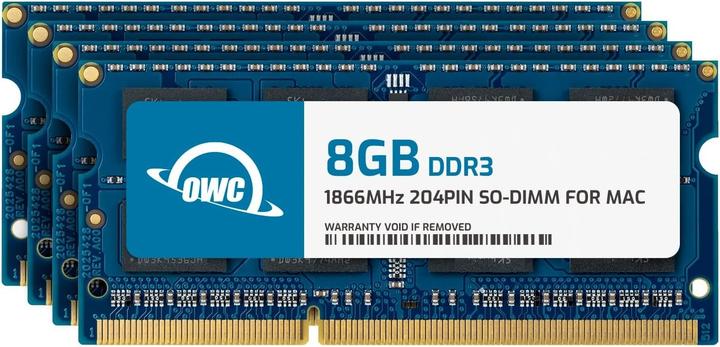 Actual product image OWC 32.0GB Memory Upgrade Kit 4 x 8GB 1867MHZ DDR3 SO-DIMM PC3-14900 (4 x 8GB, 1866 MHz, DDR3-RAM, SO-DIMM)