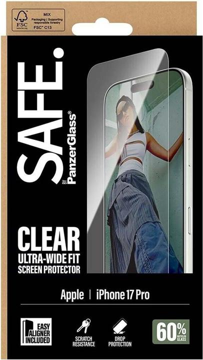 Actual product image PanzerGlass Safe. (1 Piece, Apple iPhone 17 Pro)