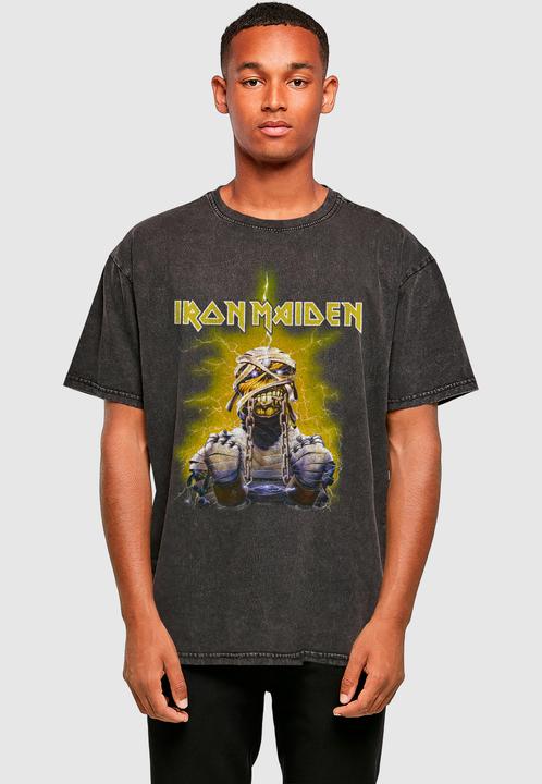 Produktbild Merchcode Powerslave - World Slavery Tour Acid Washed Oversize Tee - 190087 (S)