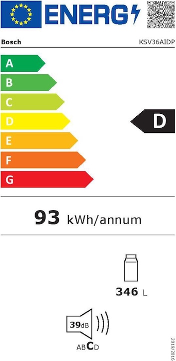 Energy Label Bosch Hausgeräte KAN95AIEP Set: KSV36AIDP GSN36AIEP KSZ39AL00 (588 l)