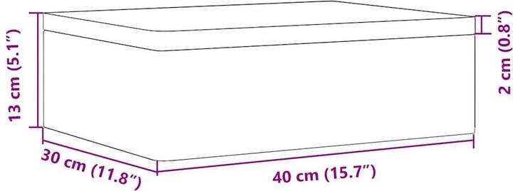 Produktbild VidaXL Luz (40 x 30 x 13 cm, 10 l)