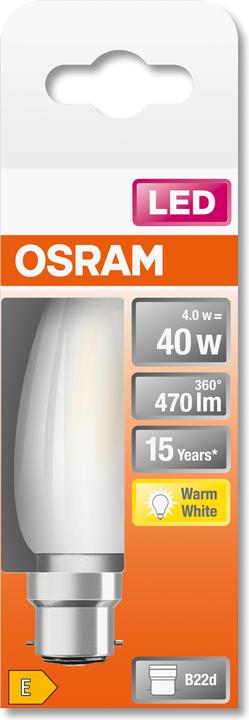 Image du produit Osram Led Retrofit Classic B (B22d, 4 W, 470 lm, 1 x, E)