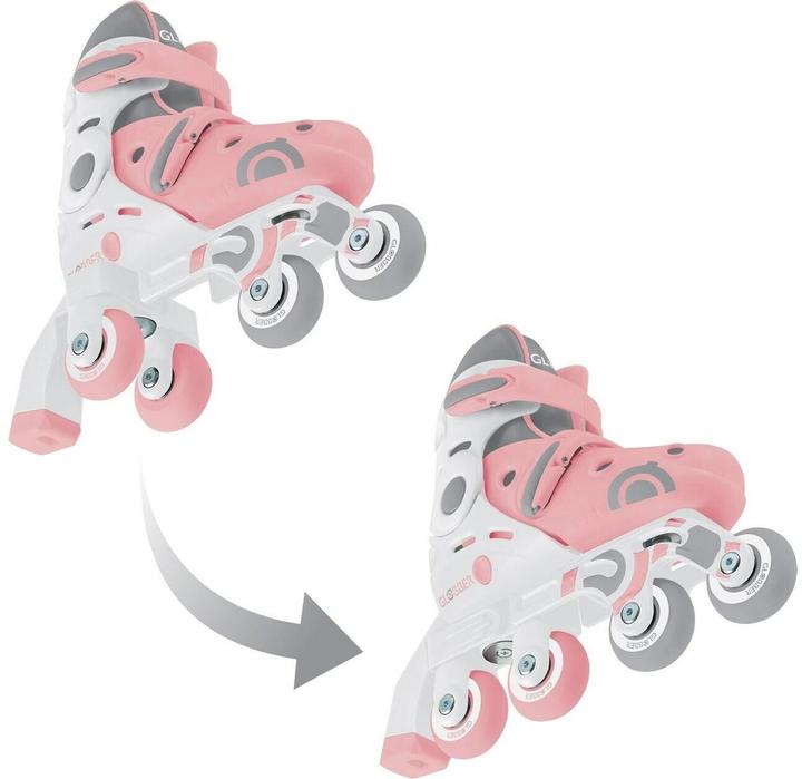 Globber LEARNING SKATES 2in1 rosa pastello, taglia 26-29 (28)