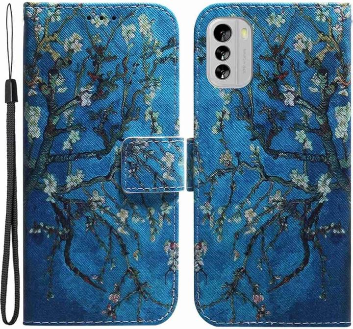 Produktbild Cover-Discount Nokia G60 - Leder Etui Hülle Blüten (Nokia G60)