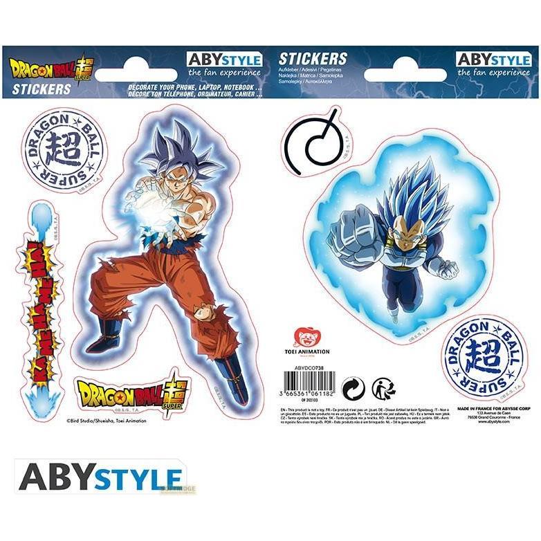 ABYstyle DRAGON BALL SUPER - Stickers - 16x11cm 2 sheets - Goku Vegeta ...