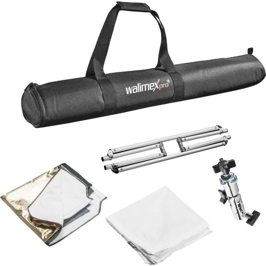 Walimex 5in1 Diffusor Panel faltbar 145 (Reflektor, 145 cm), Softbox + Reflektor