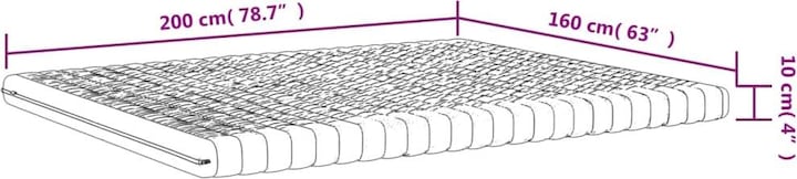 Produktbild VidaXL Manka (160 x 200 cm, Schaumstoffkern)