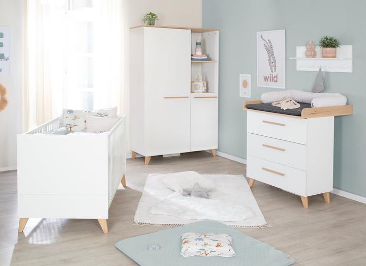 Produktbild Roba Kinderzimmerset Leon (Babybett, Kinderkleiderschrank, Wickelkommode)