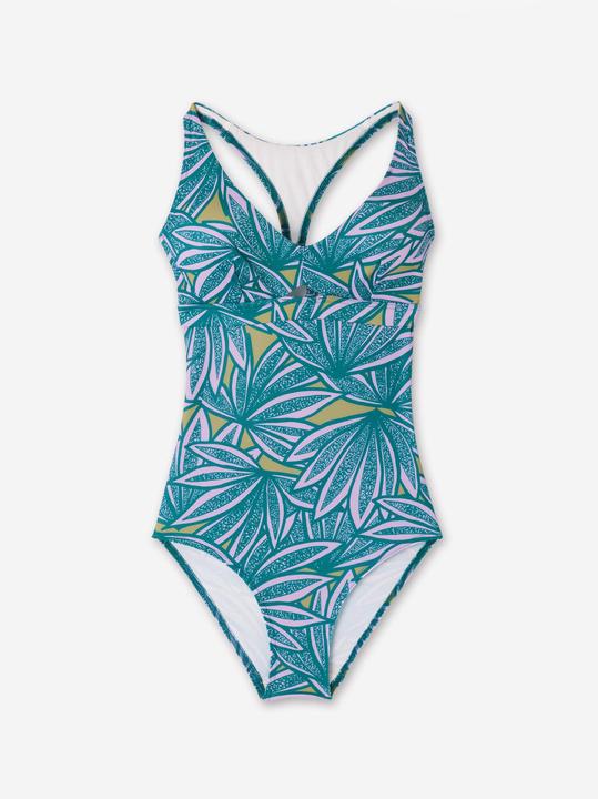 Image du produit Olaian Maillot de bain 1 pièce de surf Femme - Agatha flow bleu et violet (42)