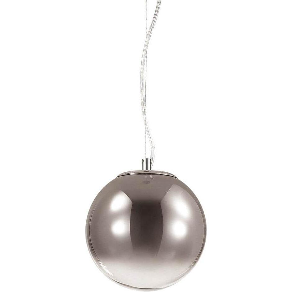 Ideal lux, Pendelleuchte, MAPA FADE Pendelleuchte E27 ⌀300mm dimmbar Chromrauchglas 140728 (E27)