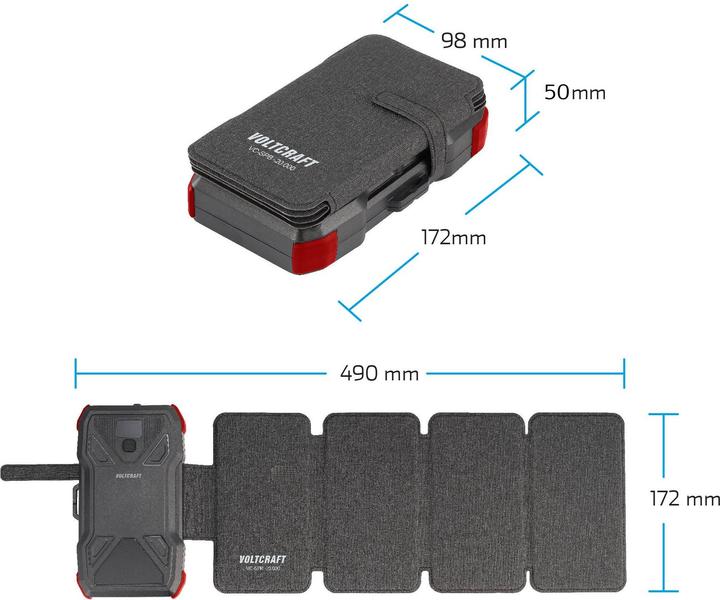 Produktbild Voltcraft VC-SPB-20.000 VC-14456835 Solar-Powerbank Ladestrom Solarzelle 3A 20000 mAh (20000 mAh)