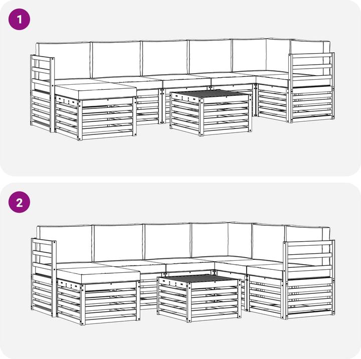 Produktbild vidaXL Outdoor-Sofa
