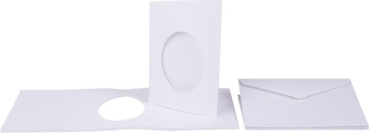 Produktbild VBS Passepartoutkarten "Oval", 10 Stück, DIN A6, Weiss (10 Stk.)