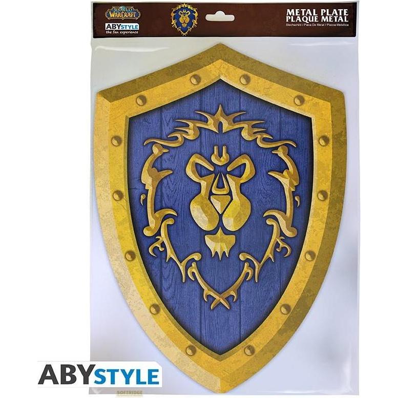 Thumbnail - ABYstyle World of Warcraft : Metal Plate Alliance Shield (26x35), Weiteres Gaming Zubehör, Blau, Gold