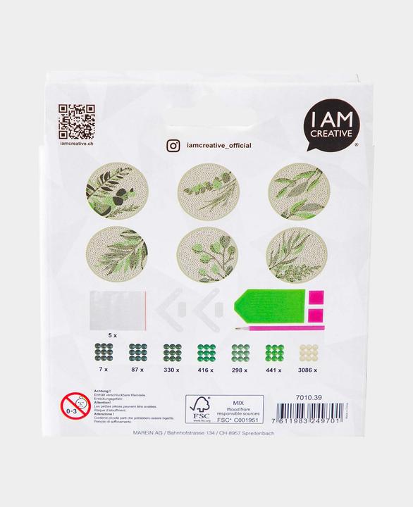 Actual product image I Am Creative Diamond Painting Untersetzer, Pflanzen