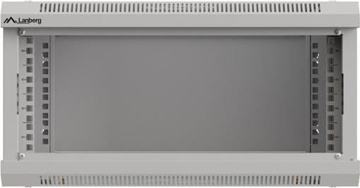 Immagine prodotto Lanberg Wandmontage 19 4HE 540X350 grauer Rackschrank mit Glastür (flat pack) (4 HE, Rack da 19 pollici)