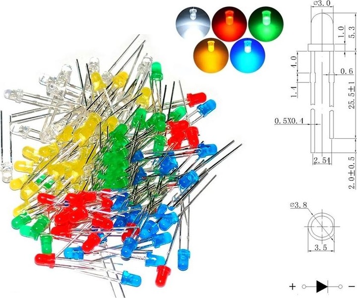 Image du produit Play-Zone Assortiment de LED avec 150 LED 3mm OEM
