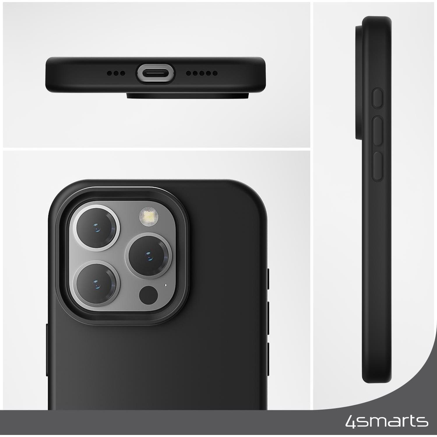 Thumbnail - 4smarts Silikon Case (Apple iPhone 15), Smartphone Hülle, Schwarz