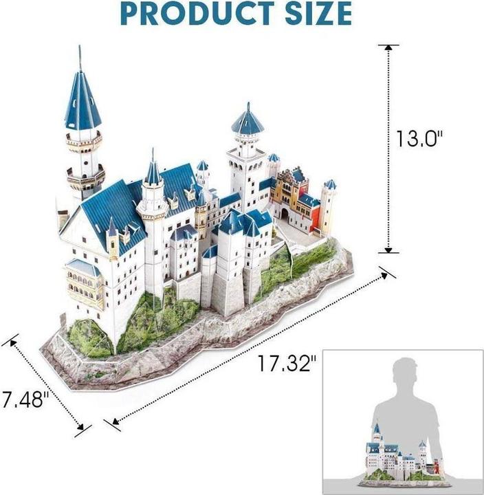 Actual product image Cubicfun 3d Puzzle Neuschwanstein Castle (121 pieces)