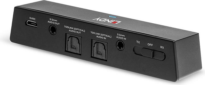 Actual product image Lindy and TosLink Optical Bluetooth Transceiver