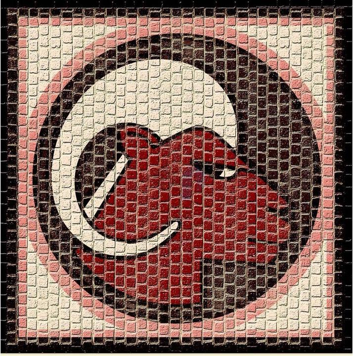 Produktbild Block Cuit. Keramik Stein Mosaik - Sternzeichen Widder (21 x 21 cm)