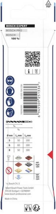 Produktbild Bosch Professional Zubehör EXPERT HEX-9 Multi Construction Bohrer-Set, 5/6/8 mm, 3-tlg. (5 Millimeter, 6 Millimeter, 8 Millimeter)