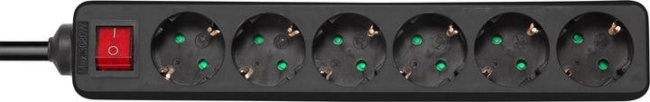 Produktbild Deltaco GT-0660 power extension 6 AC outlet(s) Indoor Black (6x, CEE 7/3, 1.50 m)