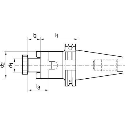 Thumbnail - Fortis, Fräser, Kombi Aufsteckfräserdorn SK 40 Dorn 27 mm Auskraglänge 100 mm