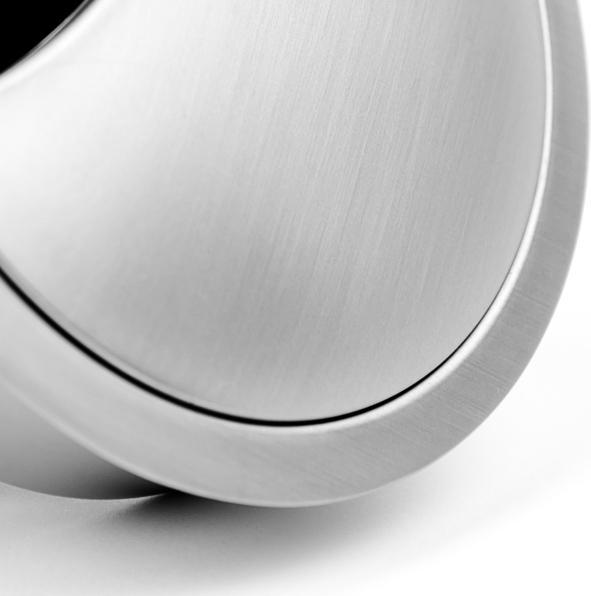 Productafbeelding TecLines TKD002CM Tafelkabeldoorvoer rond 80mm, mat chroom (Kabelopening)