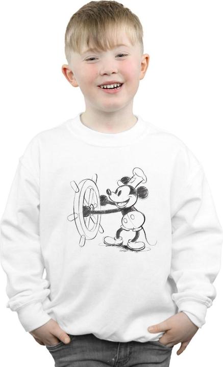 Produktbild Disney Mickey Mouse Steamboat Sketch Sweatshirt Jungen (152, 158)