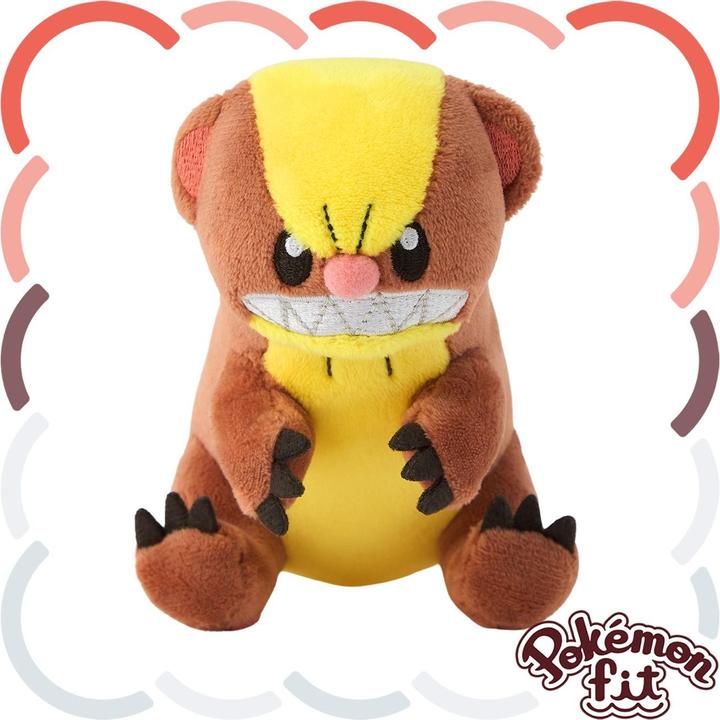 Pokémon Center Peluche Pangoro Seduto Cuties 13,7 Cm - Ponderato Con Microperline, Si Siede Da Solo, Collezione Ufficiale